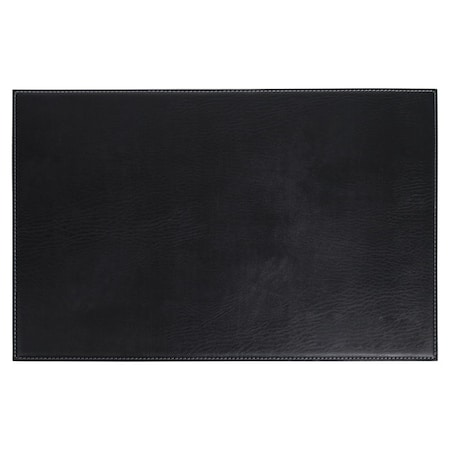 Dacasso Black 17" x 12" Leatherette Square Corner Placemat HN-1147